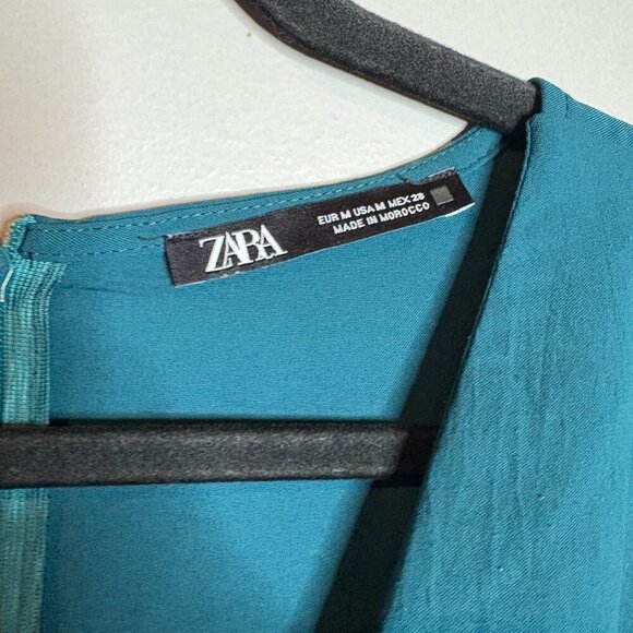 Zara teal layered jumpsuit - Picture 6 of 6
